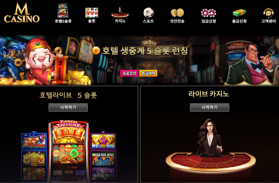 엠카지노 공식 인트로 메인 라이브 카지노 이미지